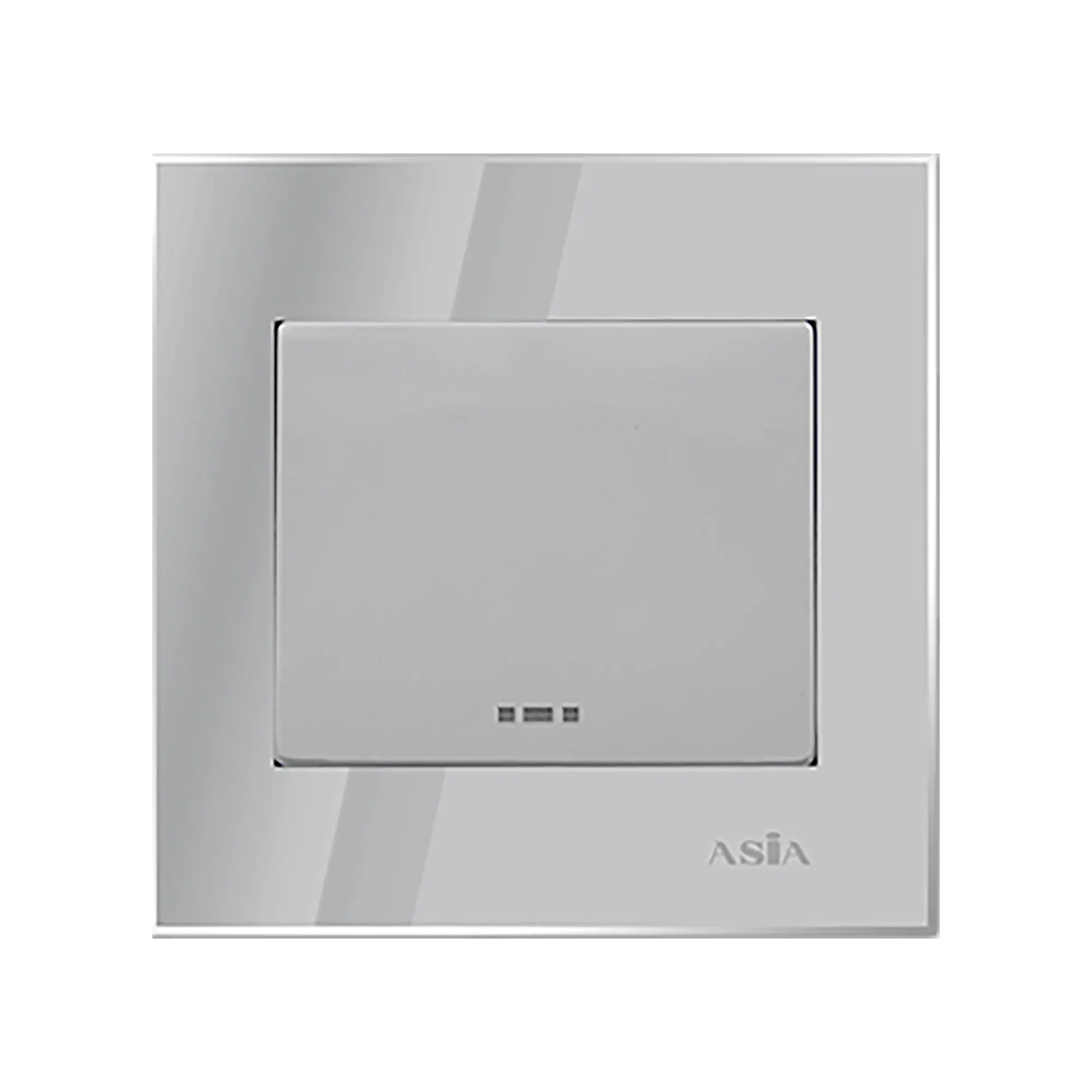 پریز آسیا الکتریک نگین نقره ای یکپل