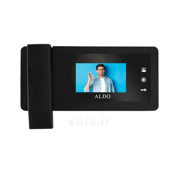 مانیتور آیفون تصویری آلدو V414 مشکی