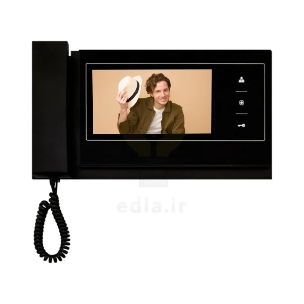 مانیتور 727 که دارای یک صفحه نمایش 7 اینچی است که در کنار آن دکمه های لمسی و هندست مانیتور قرار دارد