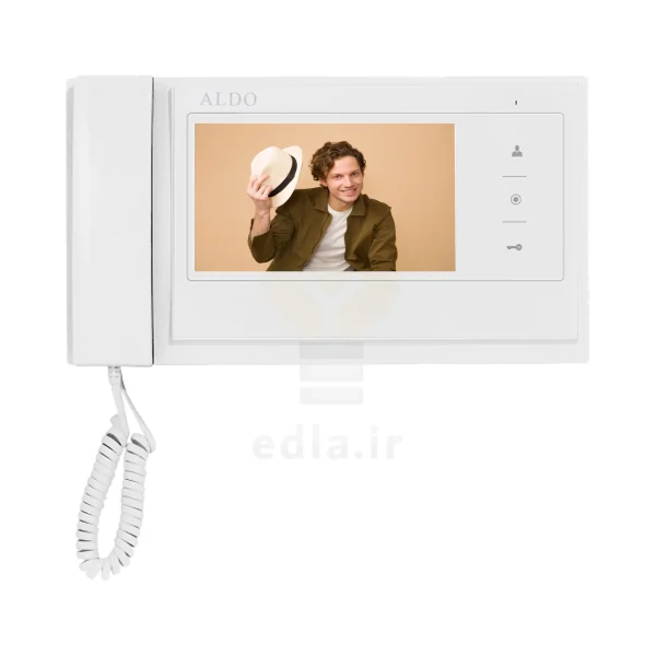 مانیتور 727 که دارای یک صفحه نمایش 7 اینچی است که در کنار آن دکمه های لمسی و هندست مانیتور قرار دارد