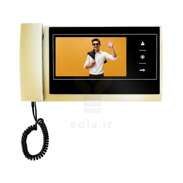 مانیتور 727M که دارای یک صفحه نمایش 7 اینچی است که در کنار آن دکمه های لمسی و هندست مانیتور قرار دارد