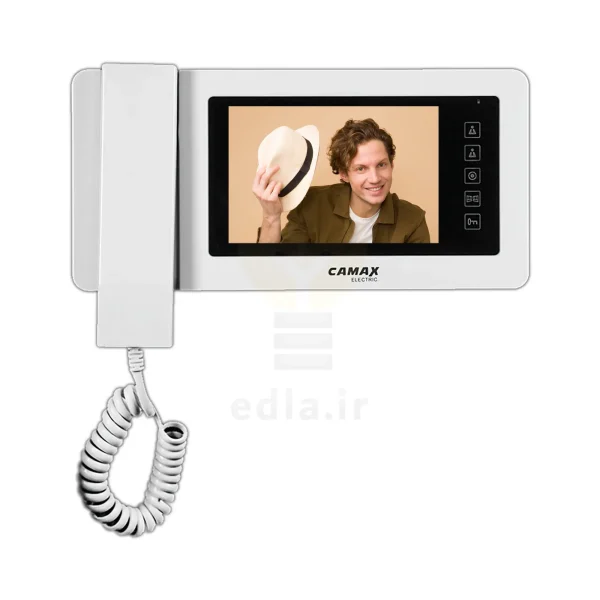 مانیتور CDV-43D که دارای یک صفحه نمایش 7 اینچی است و کنار آن کلید های لمسی و هندست مانیتور قرار دارد