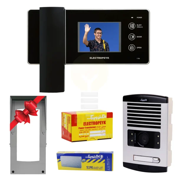 پکیج 1 واحدی آیفون تصویری الکتروپیک 1196 مشکی