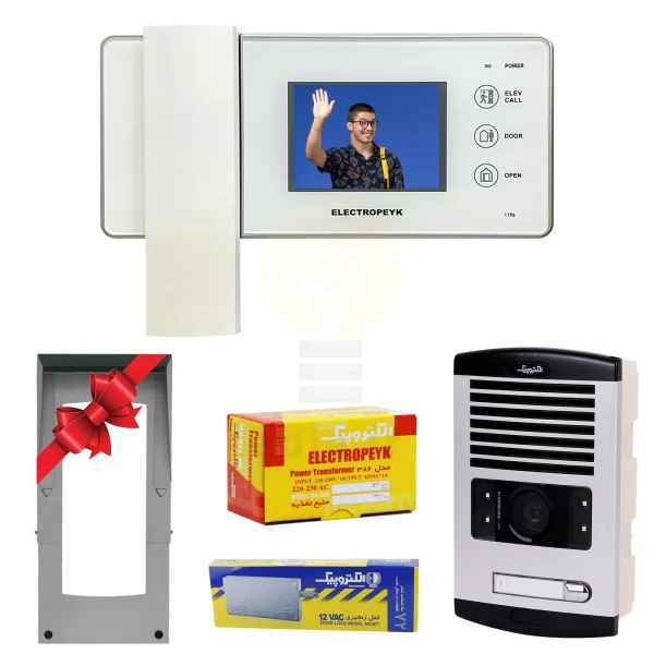 پکیج 1 واحدی آیفون تصویری الکتروپیک 1196 سفید