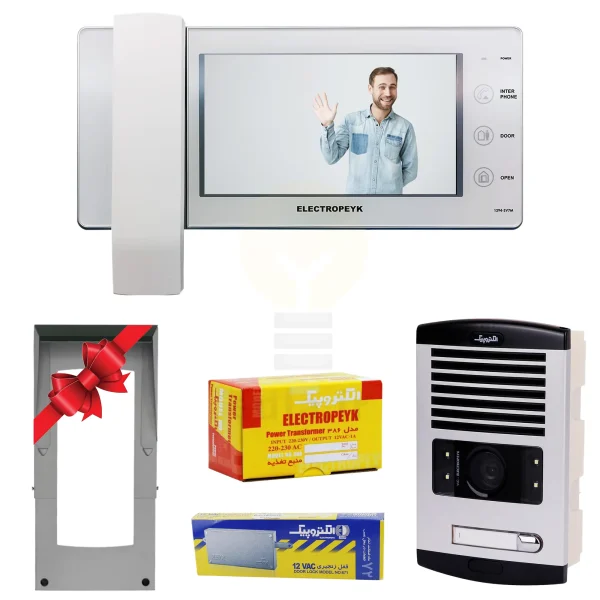 پکیج 1 واحدی آیفون تصویری الکتروپیک 1294-Eco سفید (بدون حافظه)
