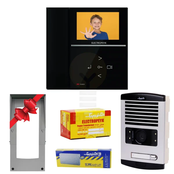 پکیج 1 واحدی آیفون تصویری الکتروپیک 592 مشکی