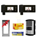 Package 2Units Electropek Video DoorPhone 1096 Black