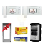 Package 2Units Electropek Video DoorPhone 1096 White