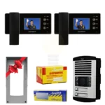 Package 2Units Electropek Video DoorPhone 1196 Black