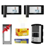 Package 2Units Electropek Video DoorPhone 1294 Black