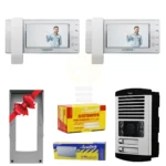 Package 2Units Electropek Video DoorPhone 1294 White