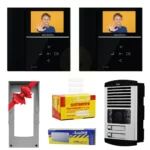 Package 2Units Electropek Video DoorPhone 592 Black