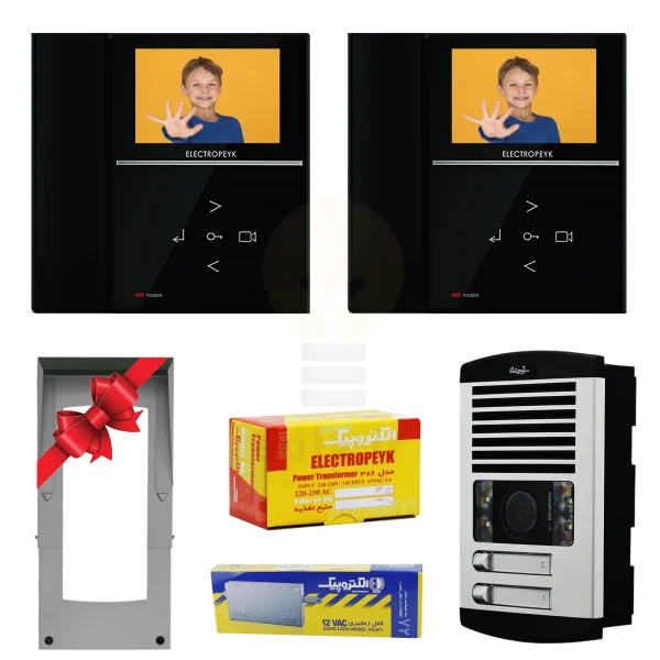 پکیج 2 واحدی آیفون تصویری الکتروپیک 592 مشکی