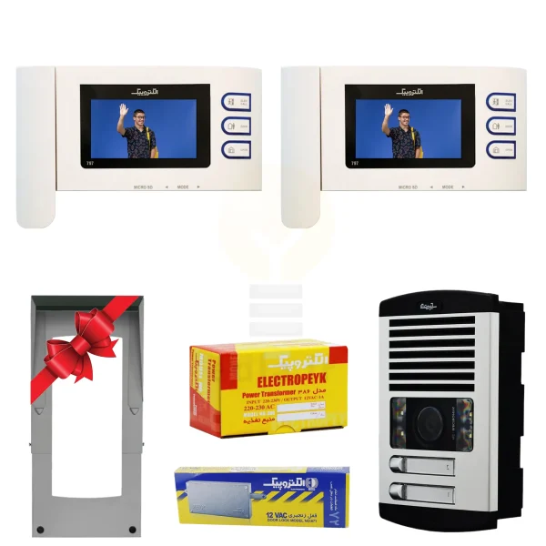 پکیج 2 واحدی آیفون تصویری الکتروپیک 797-Eco سفید (بدون حافظه)