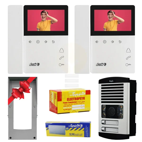 پکیج 2 واحدی آیفون تصویری الکتروپیک 897-Pro (حافظه دار)
