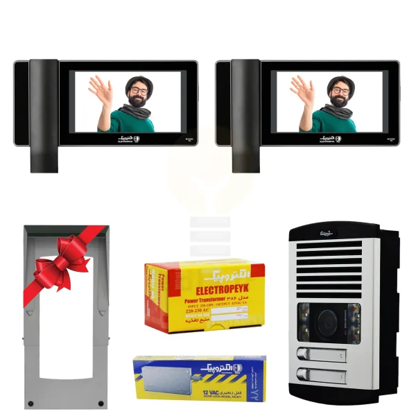 پکیج 2 واحدی آیفون تصویری الکتروپیک 996 مشکی