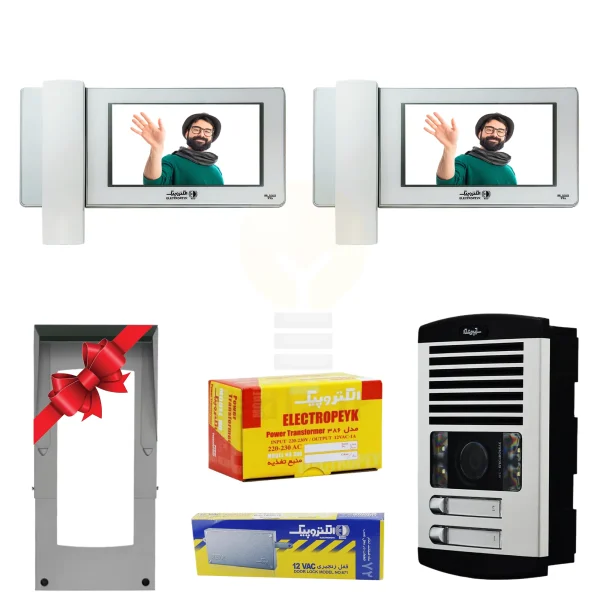 پکیج 2 واحدی آیفون تصویری الکتروپیک 996 سفید