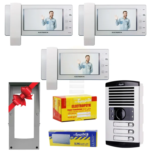 پکیج 3 واحدی آیفون تصویری الکتروپیک 1294-Eco سفید (بدون حافظه)