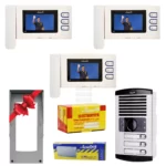 Package 3Units Electropek Video DoorPhone 797 White