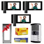 Package 3Units Electropek Video DoorPhone 996 Black