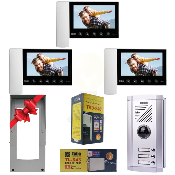 پکیج سه واحدی آیفون تصویری تابا TVD5-70
