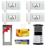 پکیج 4 واحدی آیفون تصویری الکتروپیک 1096 سفید 15 Package 4Units Electropek Video DoorPhone 1096 White