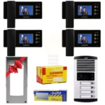 پکیج 4 واحدی آیفون تصویری الکتروپیک 1196 مشکی 6 Package 4Units Electropek Video DoorPhone 1196 Black