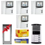 پکیج 4 واحدی آیفون تصویری الکتروپیک 1286 5 Package 4Units Electropek Video DoorPhone 1286