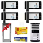 پکیج 4 واحدی آیفون تصویری الکتروپیک 1294-Eco مشکی (بدون حافظه) 2 Package 4Units Electropek Video DoorPhone 1294 Black