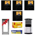 پکیج 4 واحدی آیفون تصویری الکتروپیک 592 مشکی 25 Package 4Units Electropek Video DoorPhone 592 Black