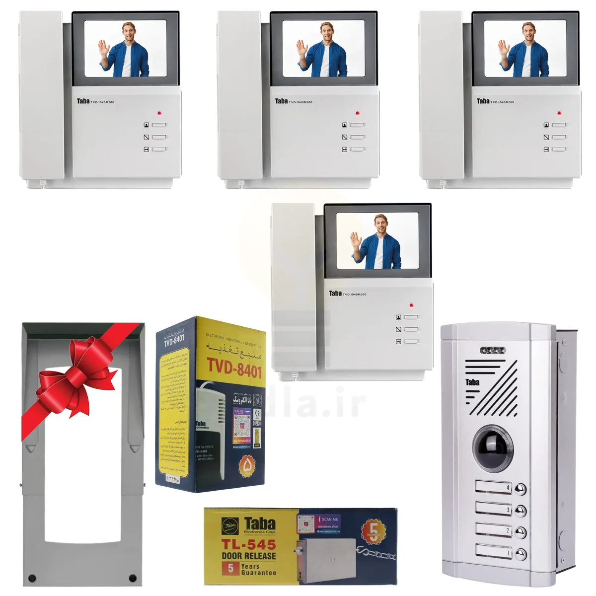 Package 4Units Taba Video DoorPhone TVD 1040M