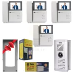 پکیج چهار واحدی آیفون تصویری تابا TVD-1040M 21 Package 4Units Taba Video DoorPhone TVD 1040M