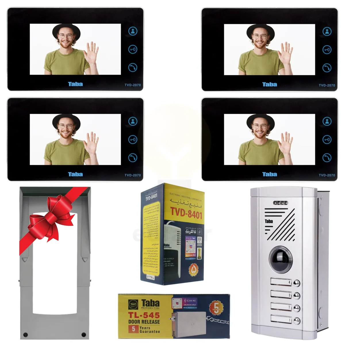 Package 4Units Taba Video DoorPhone TVD 2070