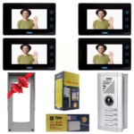 پکیج چهار واحدی آیفون تصویری تابا TVD-2070 11 Package 4Units Taba Video DoorPhone TVD 2070