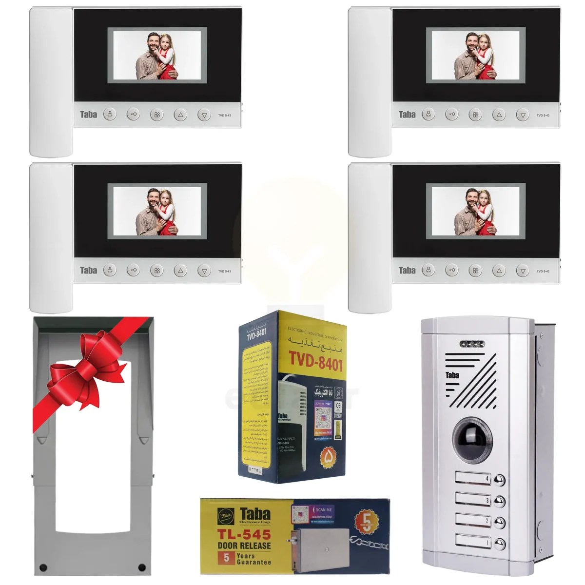 Package 4Units Taba Video DoorPhone TVD5 43