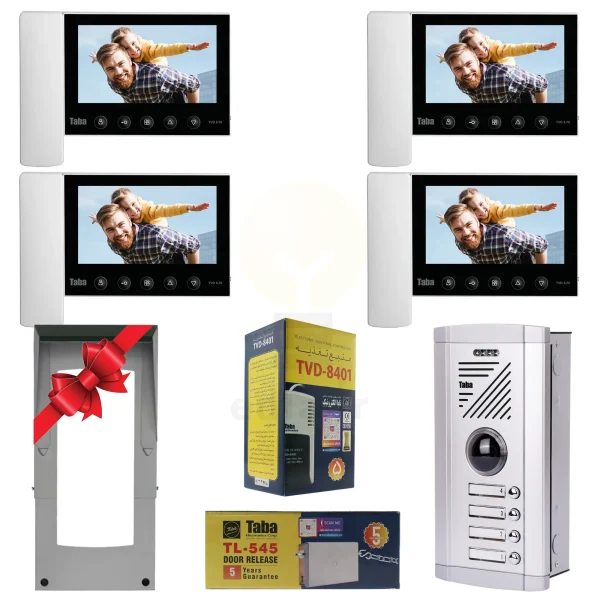 پکیج چهار واحدی آیفون تصویری تابا TVD5-70