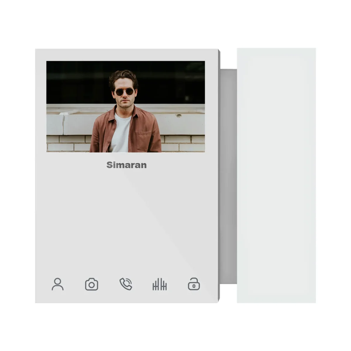 Simaran video door opener display HS 46TKWhite