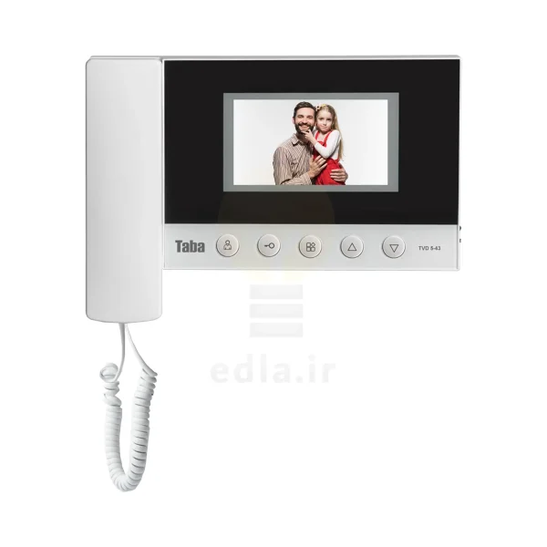 صفحه نمایش و کادر مشکی رنگ در اطراف آن و پنج کلید برای بازکردن درب و تنظیمات صفحه نمایش